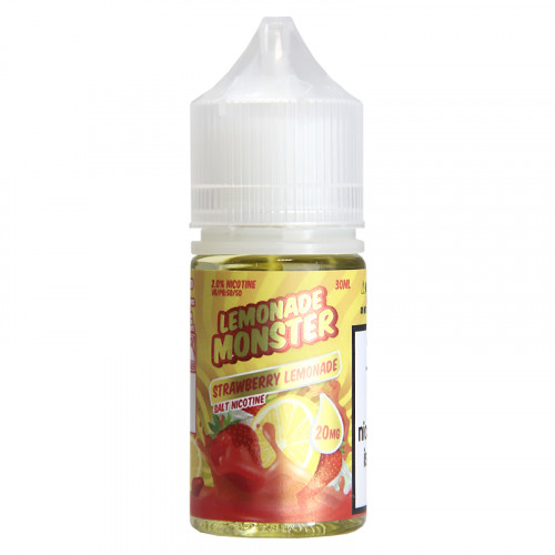 Жидкость на солевом никотине Lemonade Monster SALT - Strawberry Lemonade 30мл