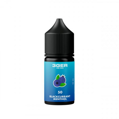 Жидкость на солевом никотине 3GER Salt Blakcurrant Menthol 30мл