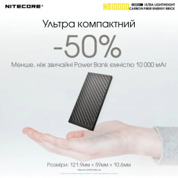 Внешний аккумулятор (павербанк) Nitecore NB10000 GEN2 QC 3.0 10000 мАч