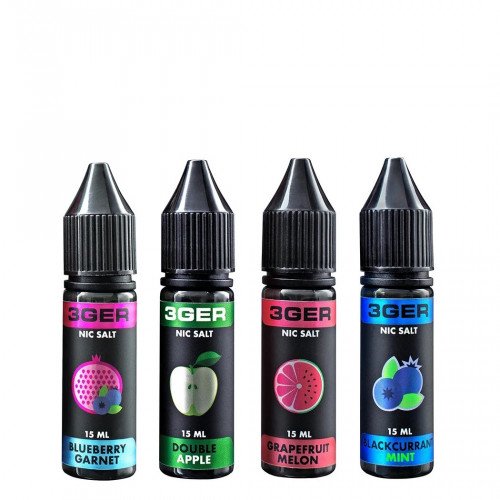 Рідина на сольовому нікотині 3GER Salt 15ml Всі смаки